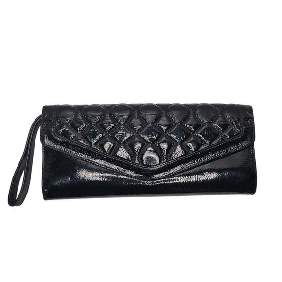 Hobo black patent leather large clutch/wristlet - Picture 1 of 6